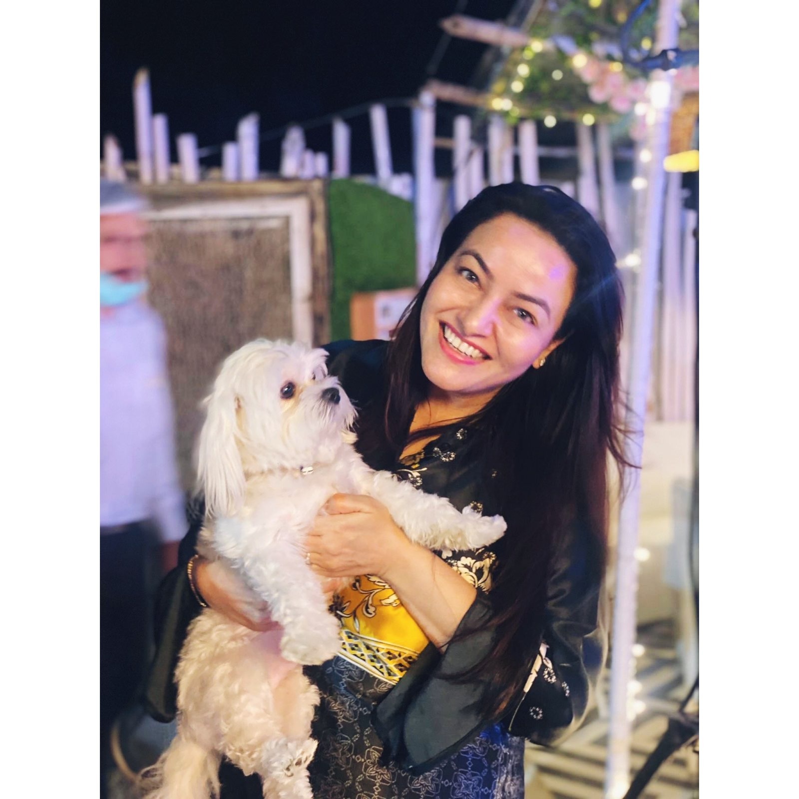 Honeypreet Insan – With Pet Dog